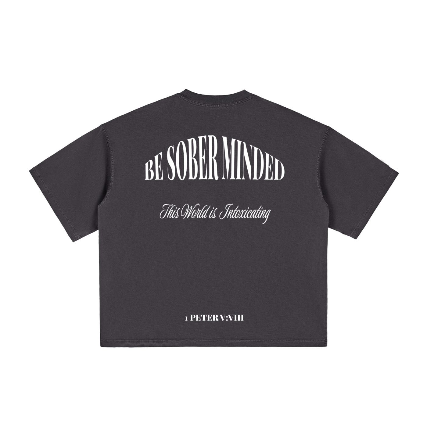 "BE SOBER MINDED" VINTAGE WASHED BOXY TEE