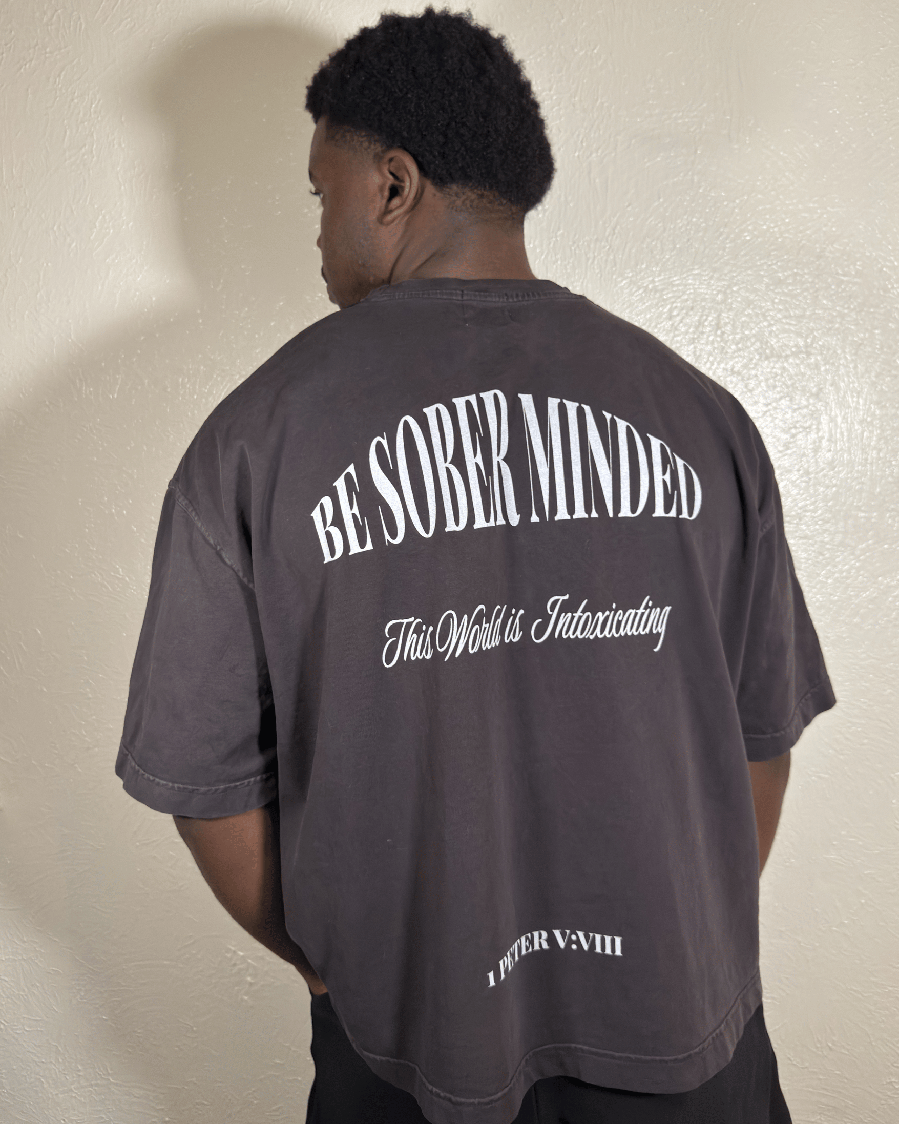 "BE SOBER MINDED" VINTAGE WASHED BOXY TEE